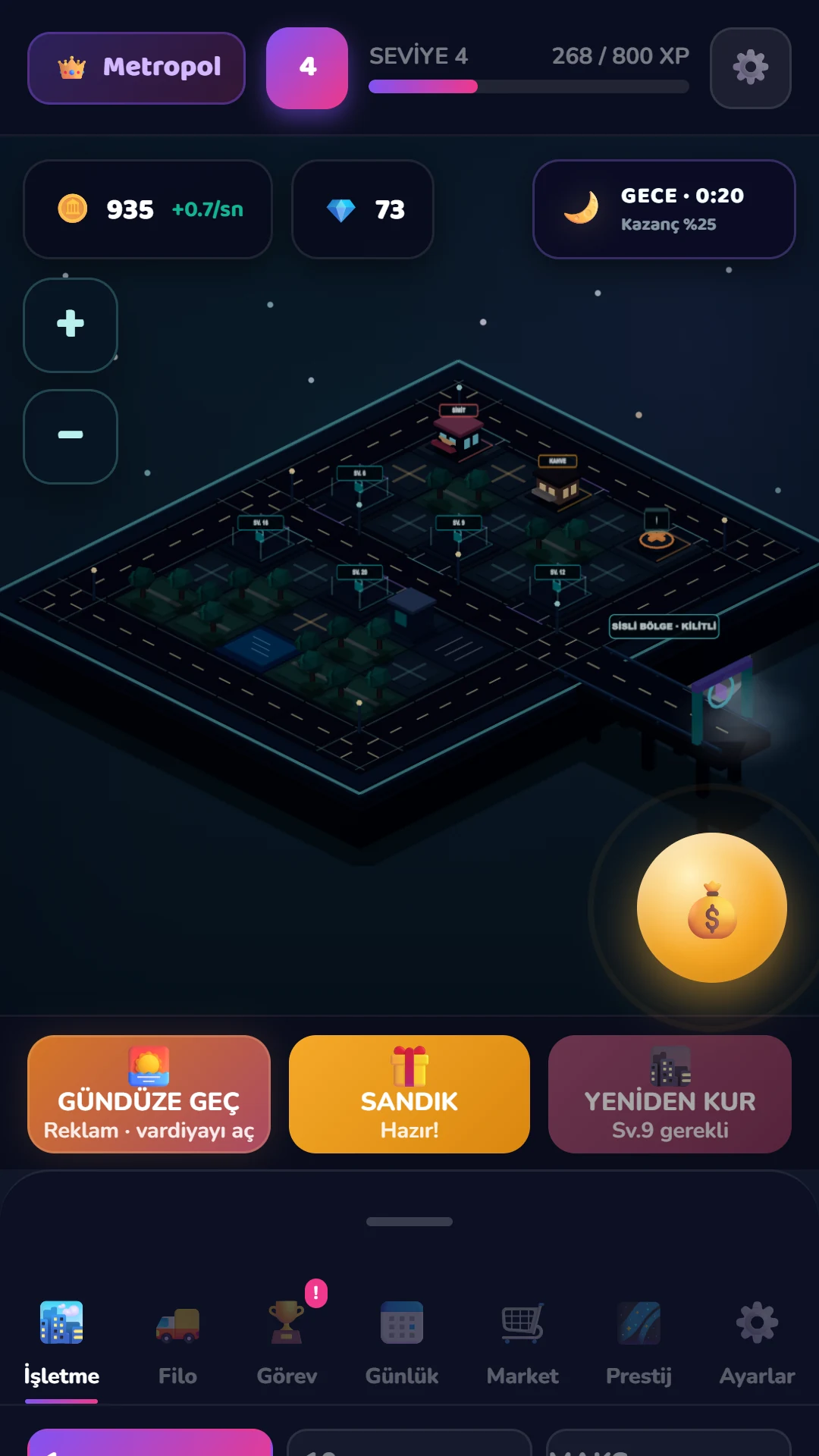 Metropol Tycoon: Idle ekonomiyi büyütmeye devam et