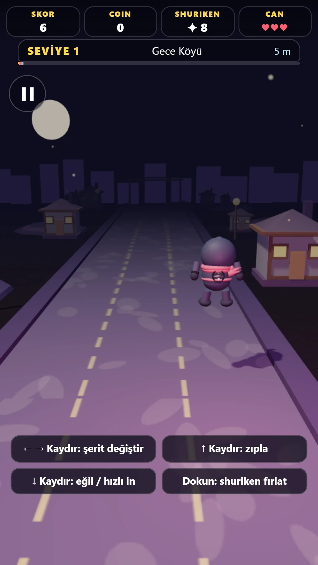 Ninja Run: Change lanes at speed