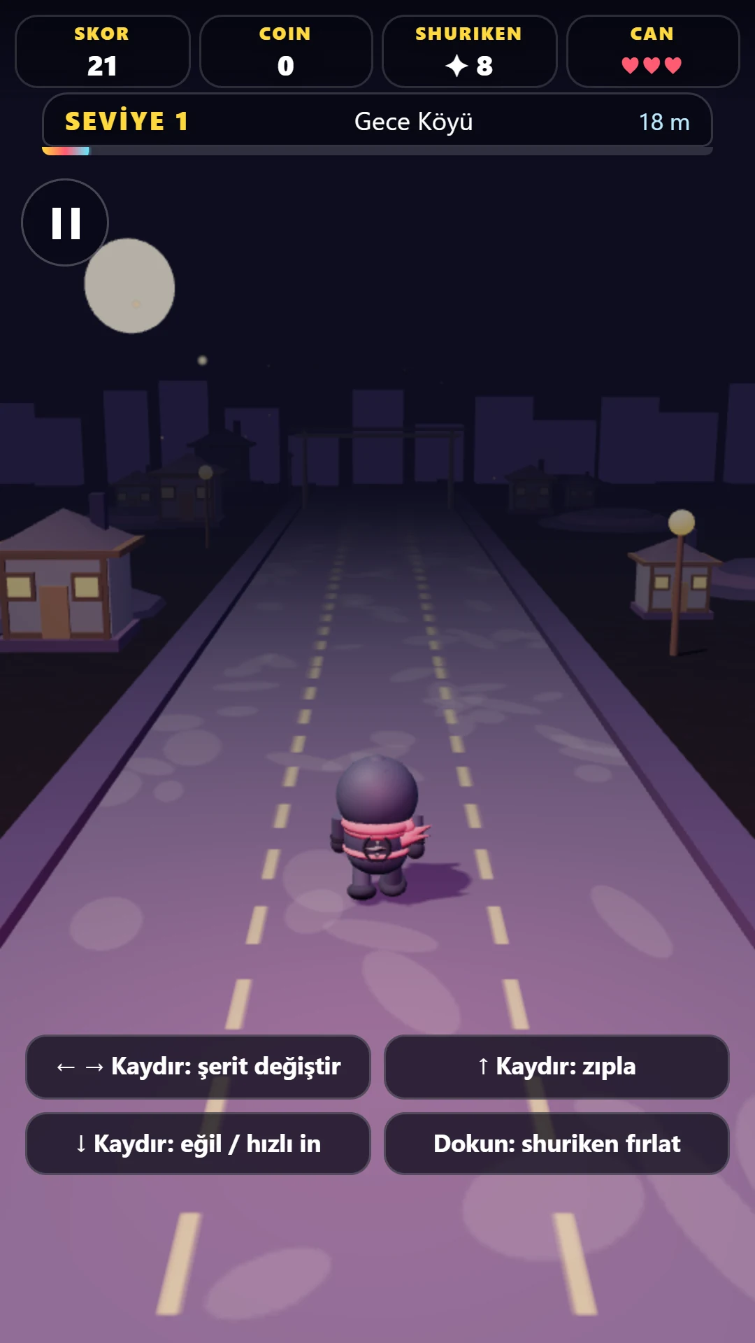 Ninja Run: Push the run through the night