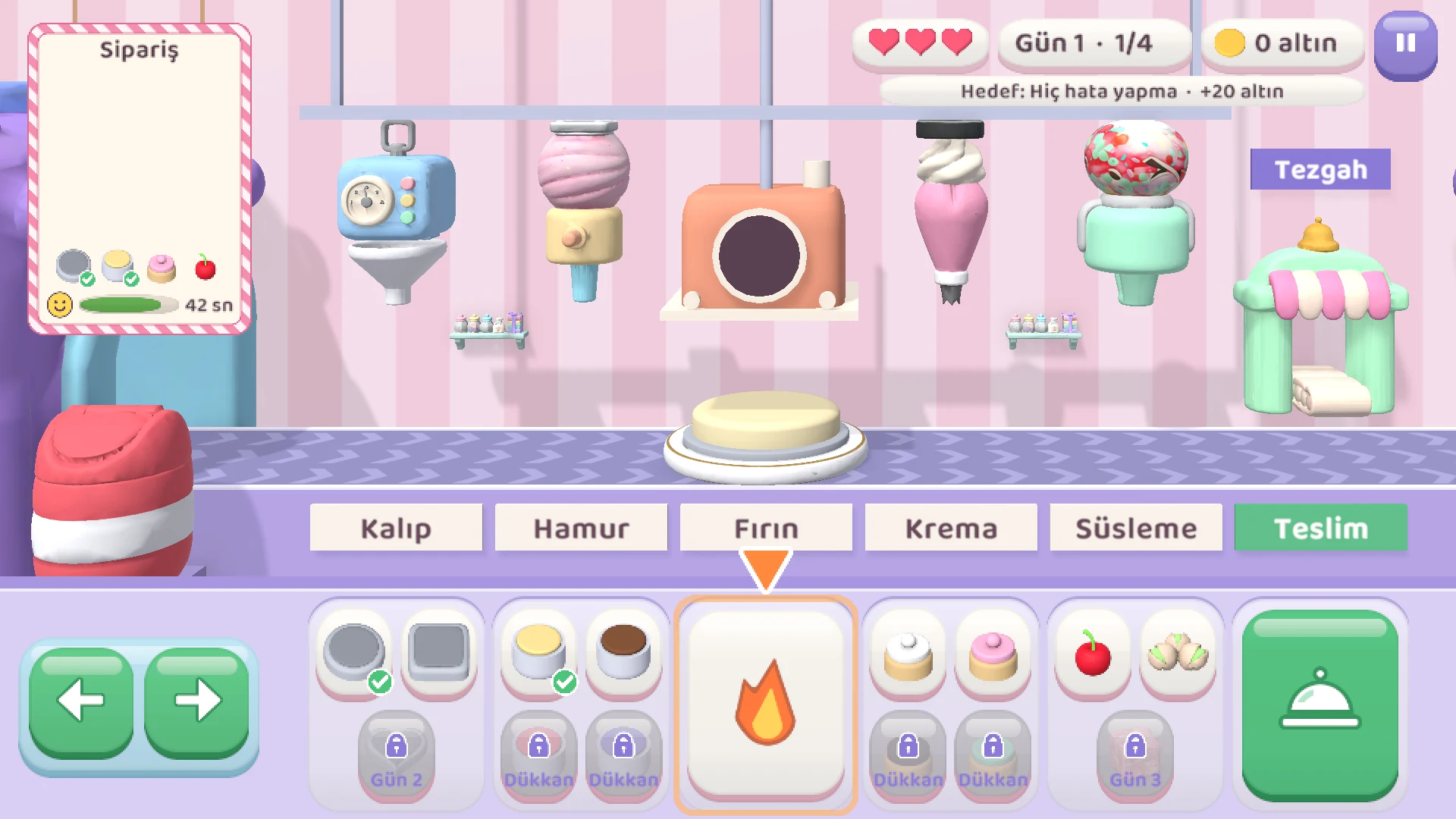 SweetCakes: Bake the cake at the oven station